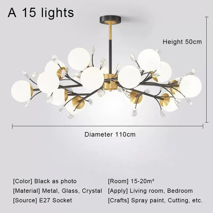Nordic Creative Minimalistisk Glaslysekrone