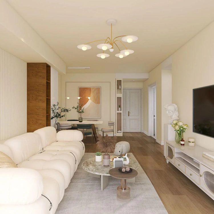 Elegant champignonglas lysekrone