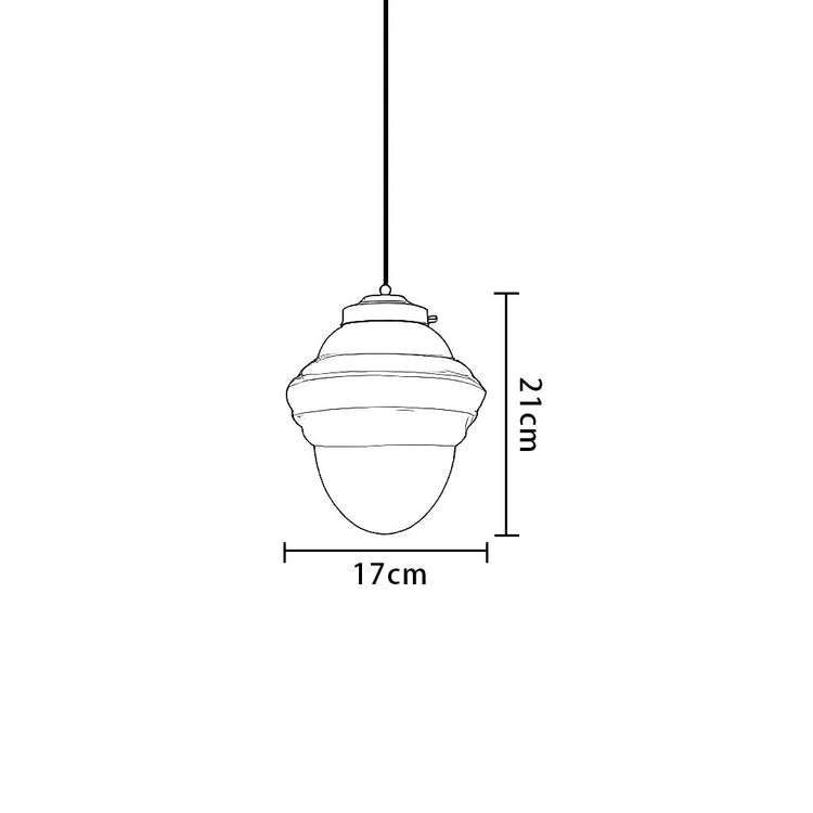 Vintage Frosted Glass Pendant Light
