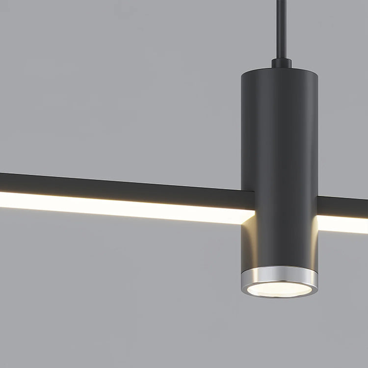 Minimalist Linear-Radiance Metal Pendant Light