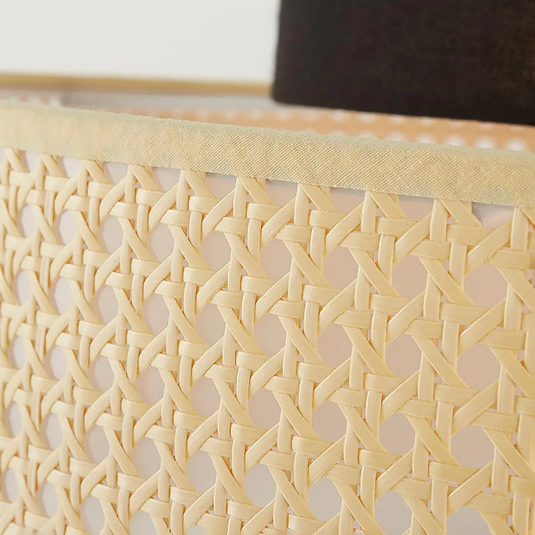 Moderne flerlags rattan tromle pendellampe