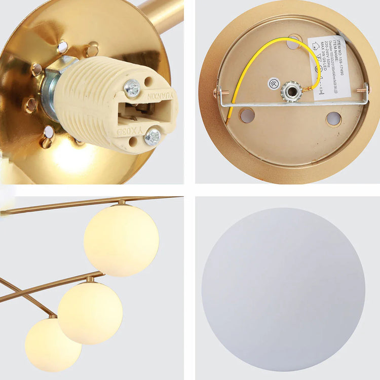 Stilfuld rund lysekrone i glas