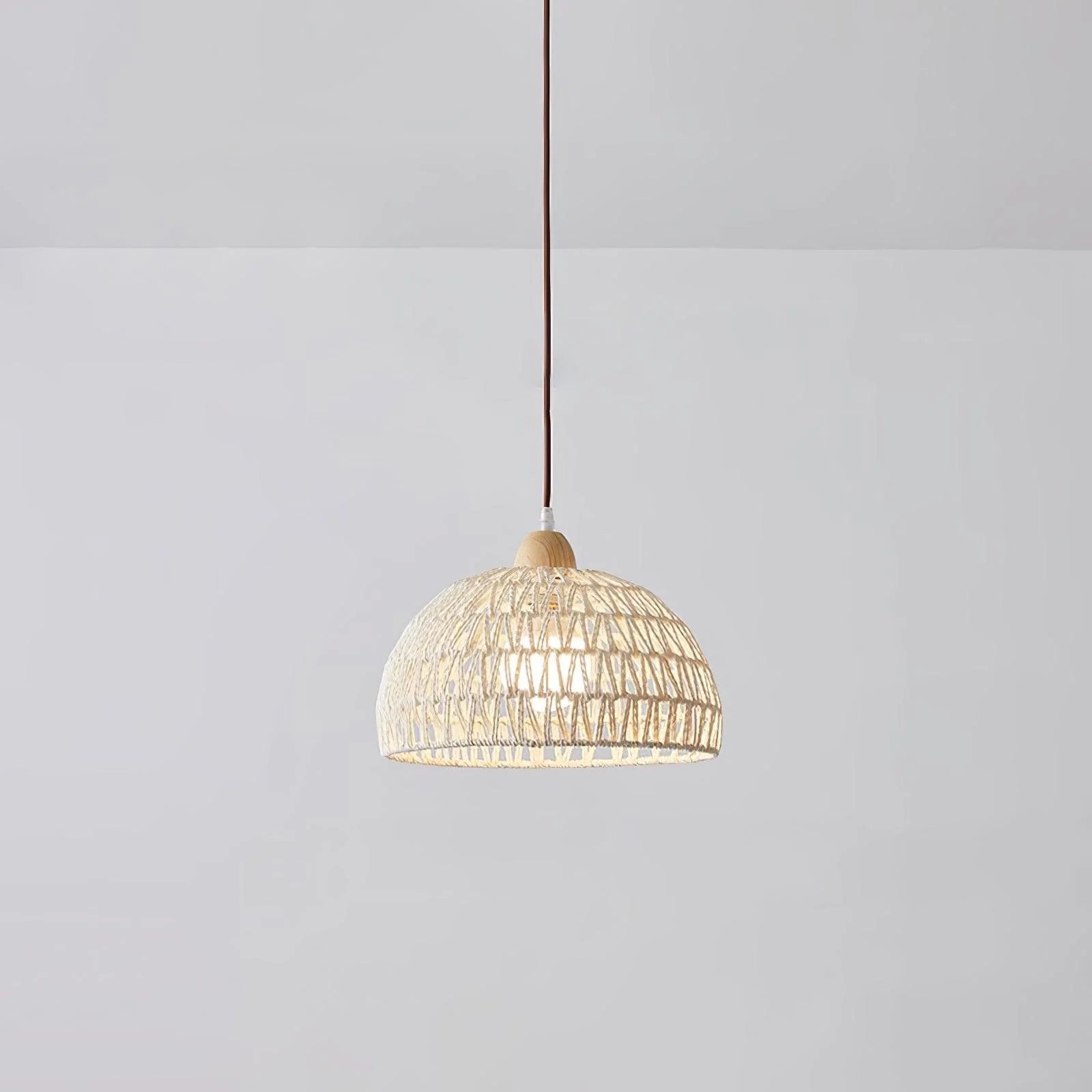 Lampada a sospensione Arco in rattan