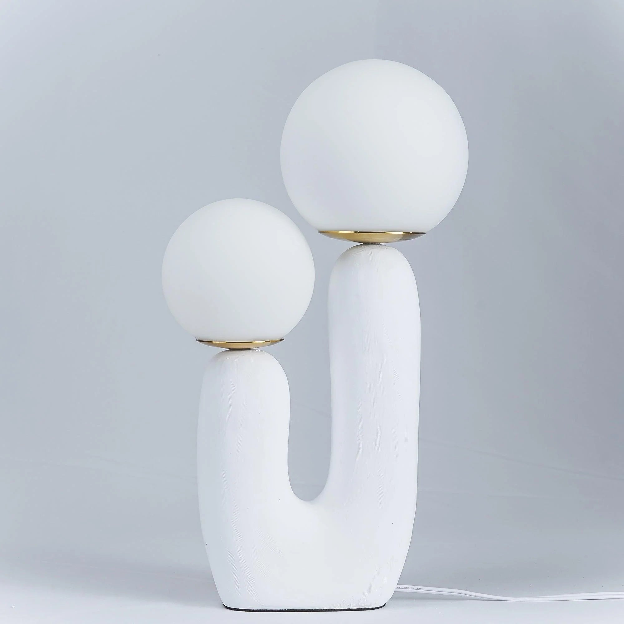 Lampe de table en verre à sphère tendance Cactus