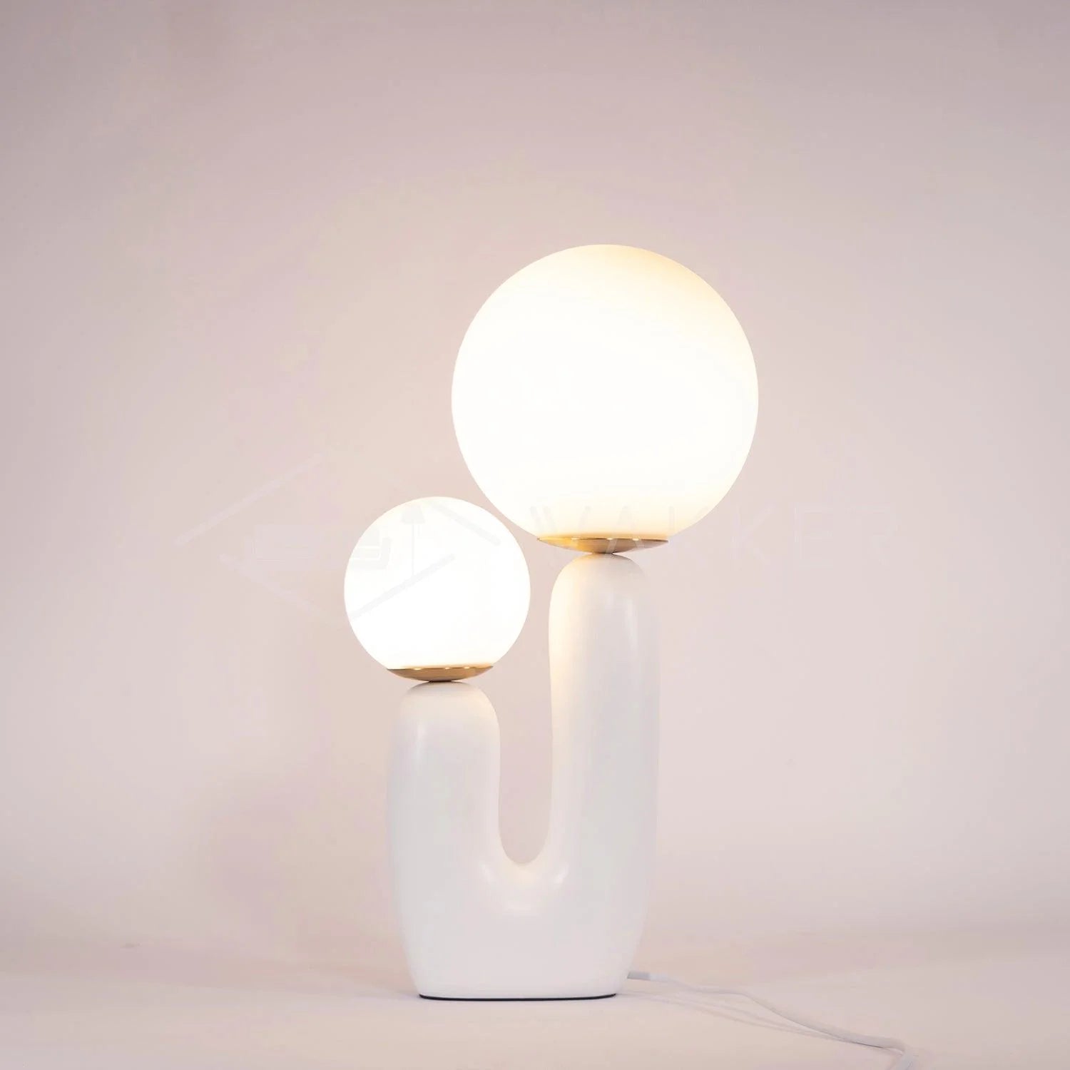 Modern Cactus Orb Glass Table Lamp