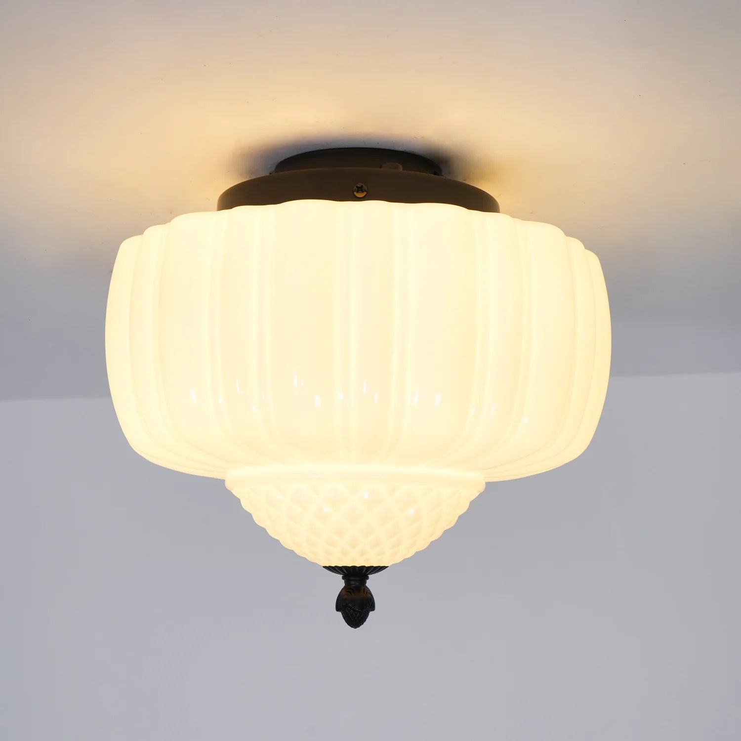 Classic Circular Glass Ceiling Light