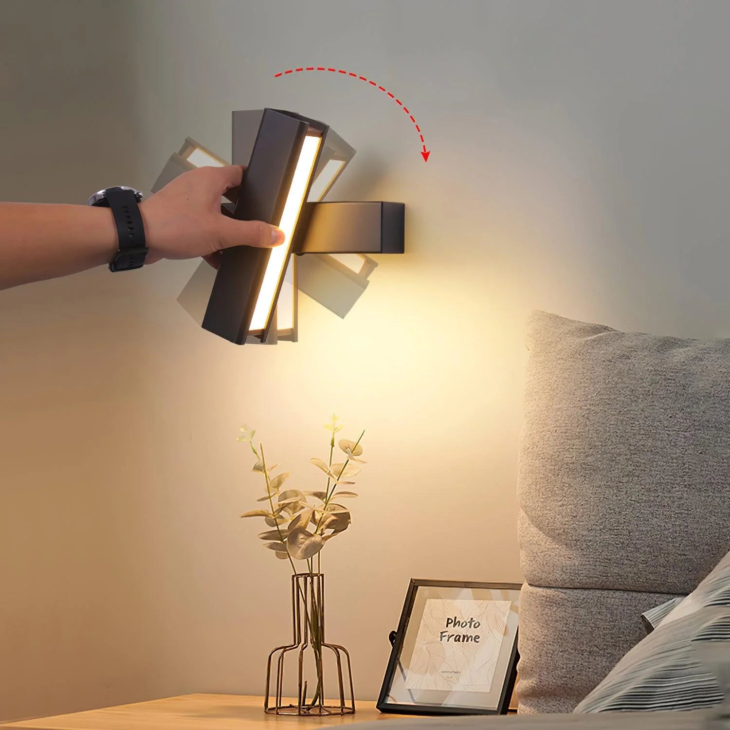Applique murale LED rotative moderne