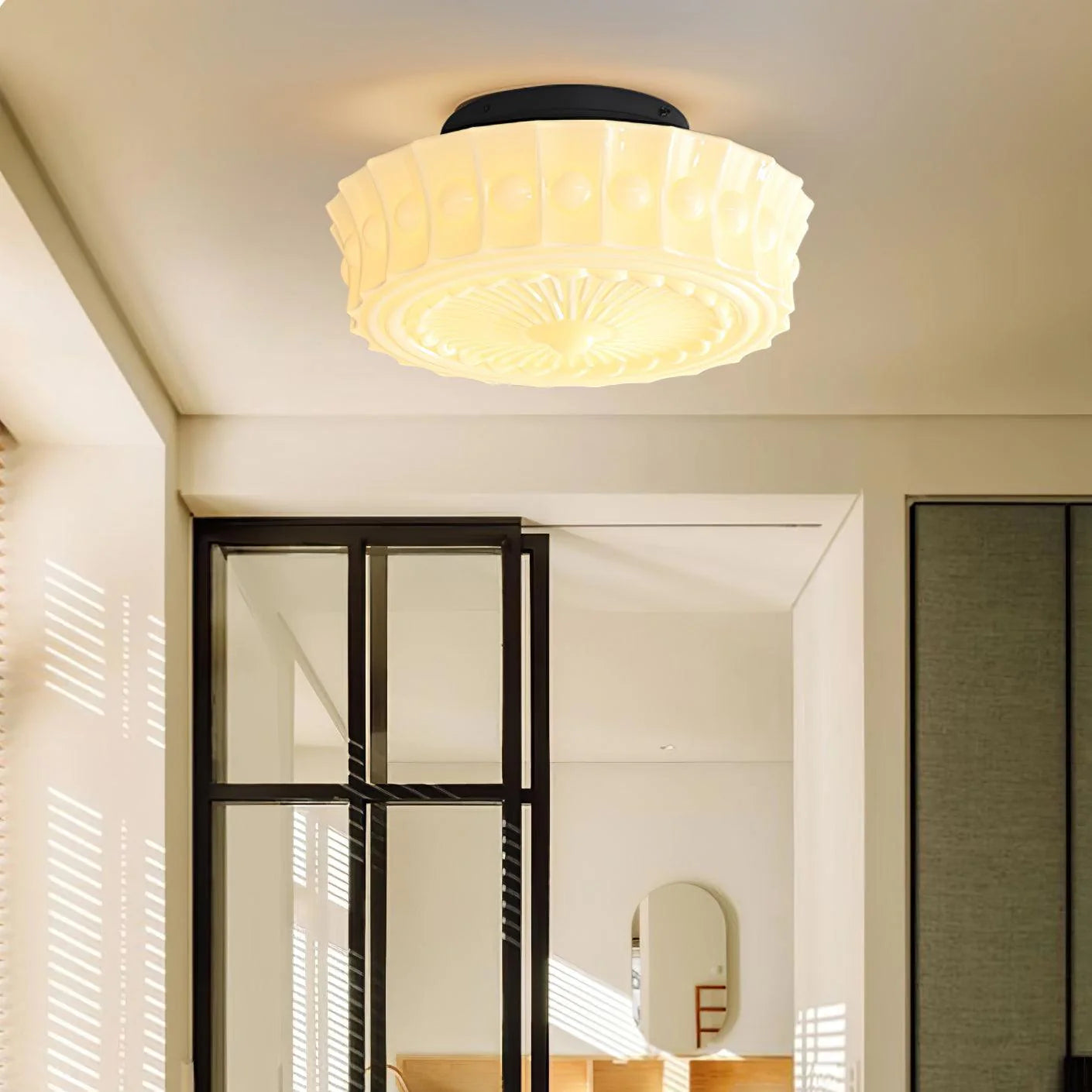 Classic Manor Glass Ceiling Lamp