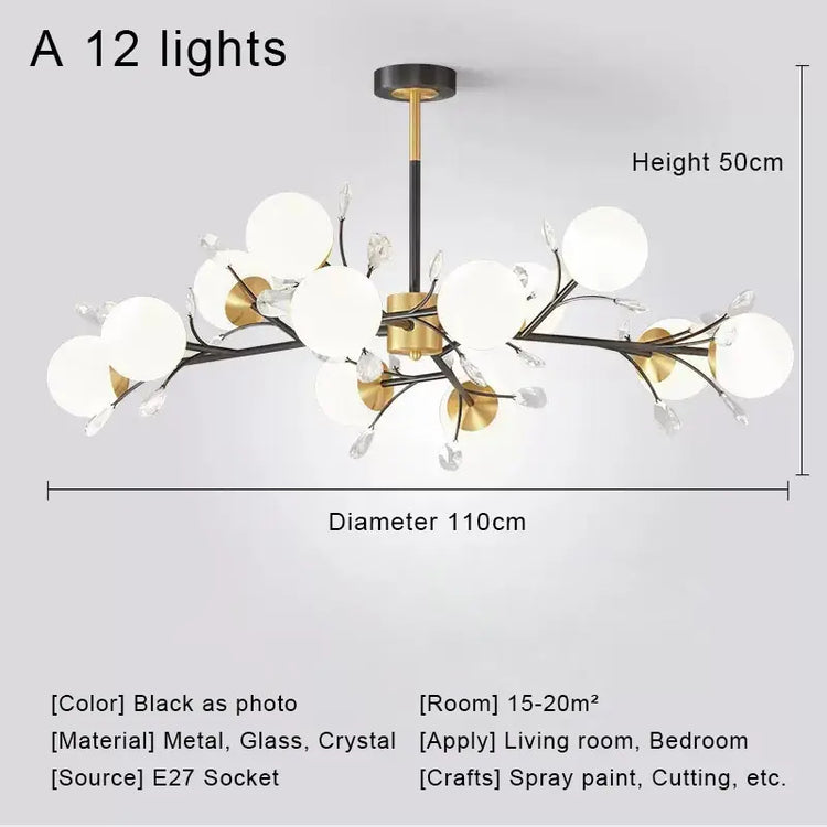 Nordic Creative Minimalistisk Glaslysekrone