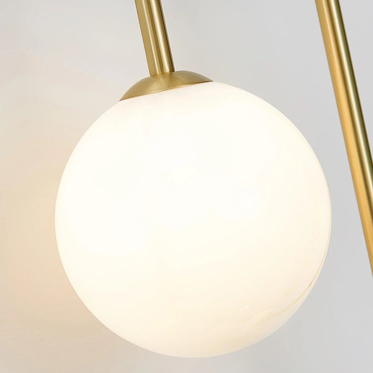 Stilfuld buet stang glas væglampe