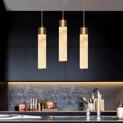 Lampada a sospensione Sol in ottone