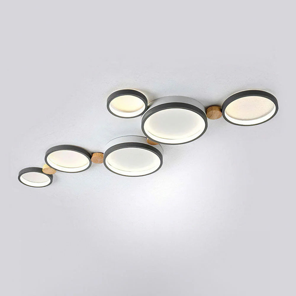 Plafonnier LED circulaire en fer artistique