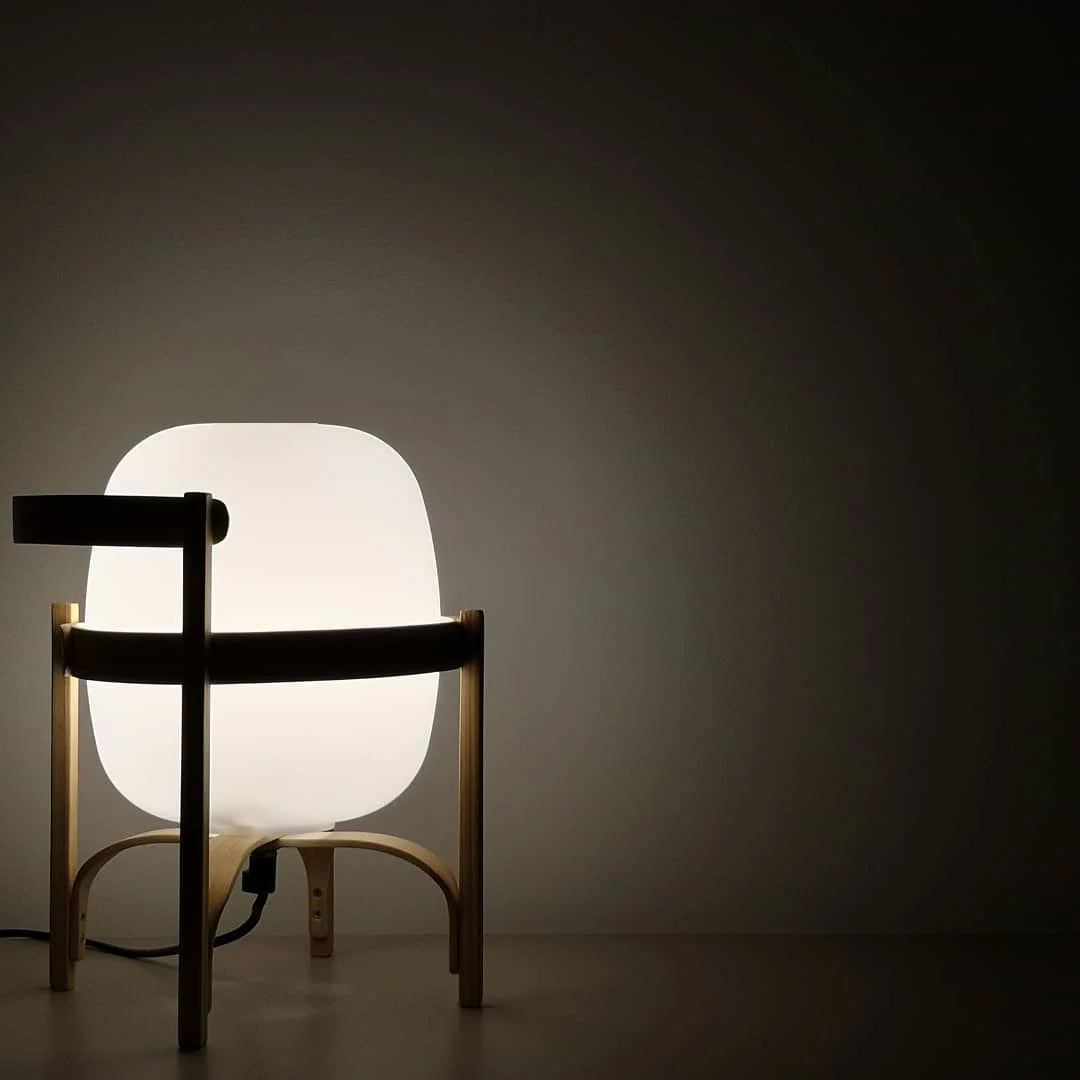 Lampe de table nomade ronde classique en verre