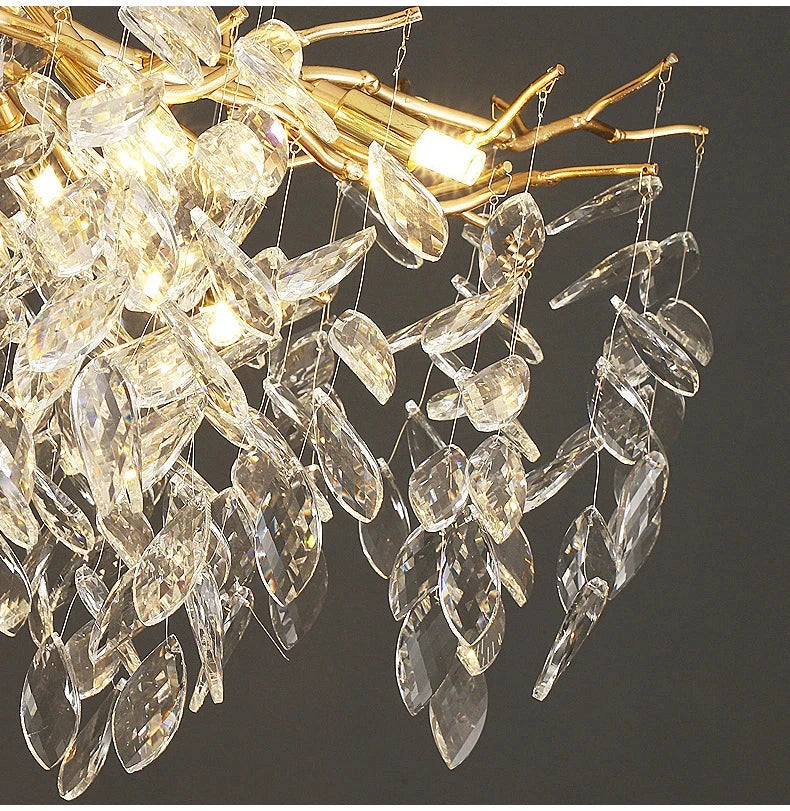 Lampadario moderno da soffitto in cristallo di lusso