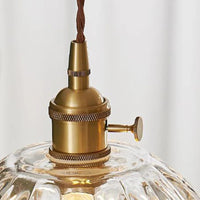 Nordic Amber Brass Glass pendellys