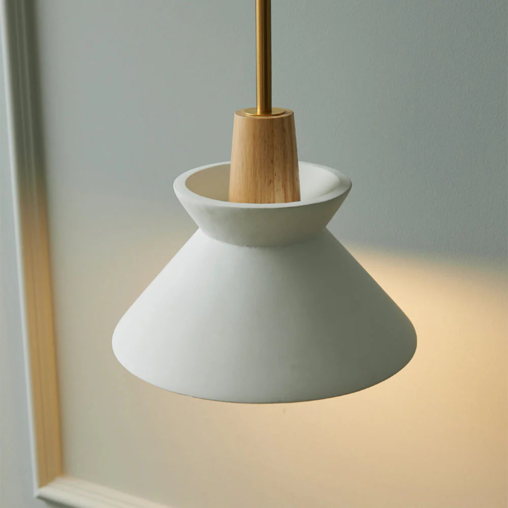 Lampe à suspension en béton à cône tendance