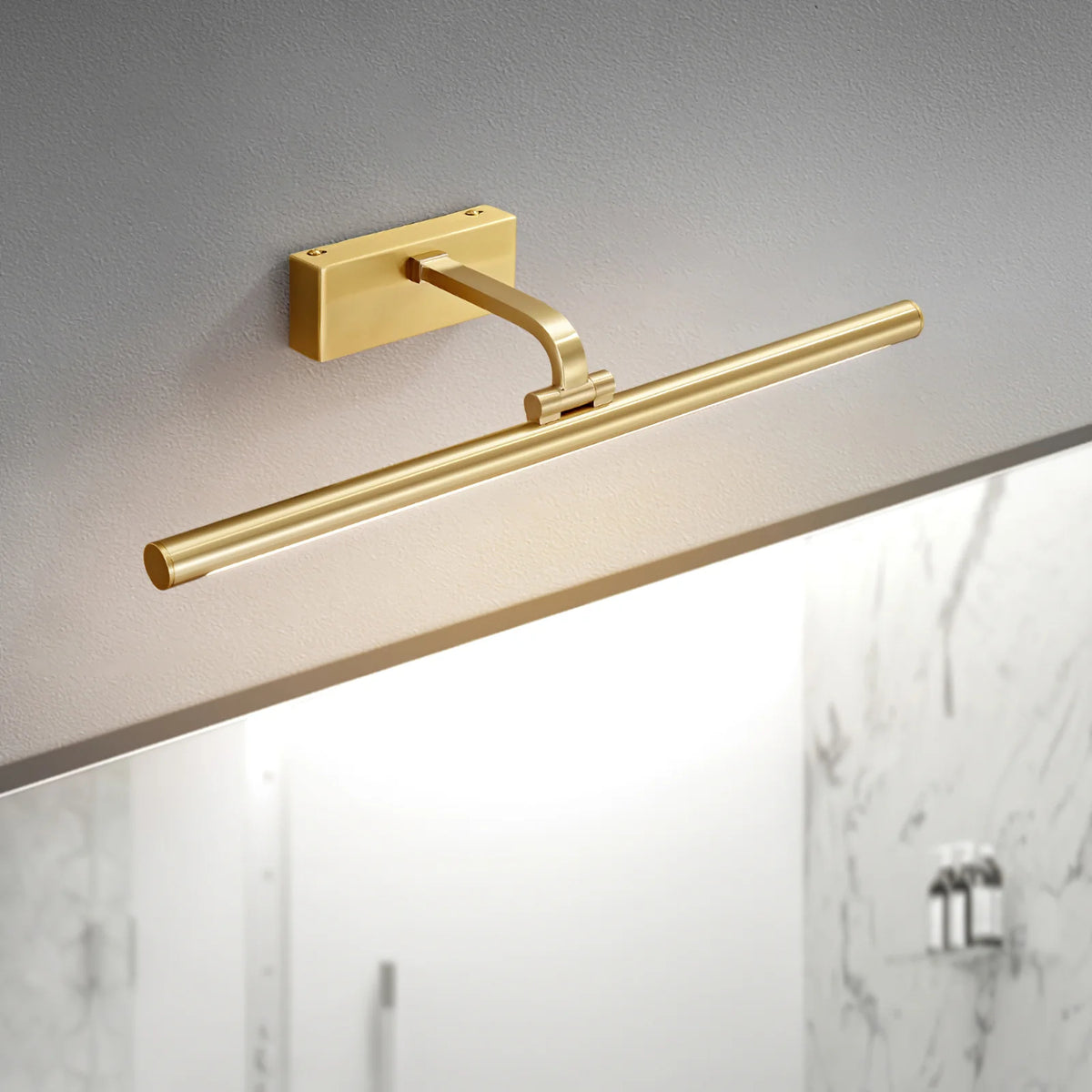 Luxe Brass & Walnut Linear Wall Light