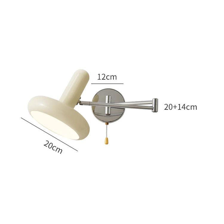 Retro væglampe i rund jern