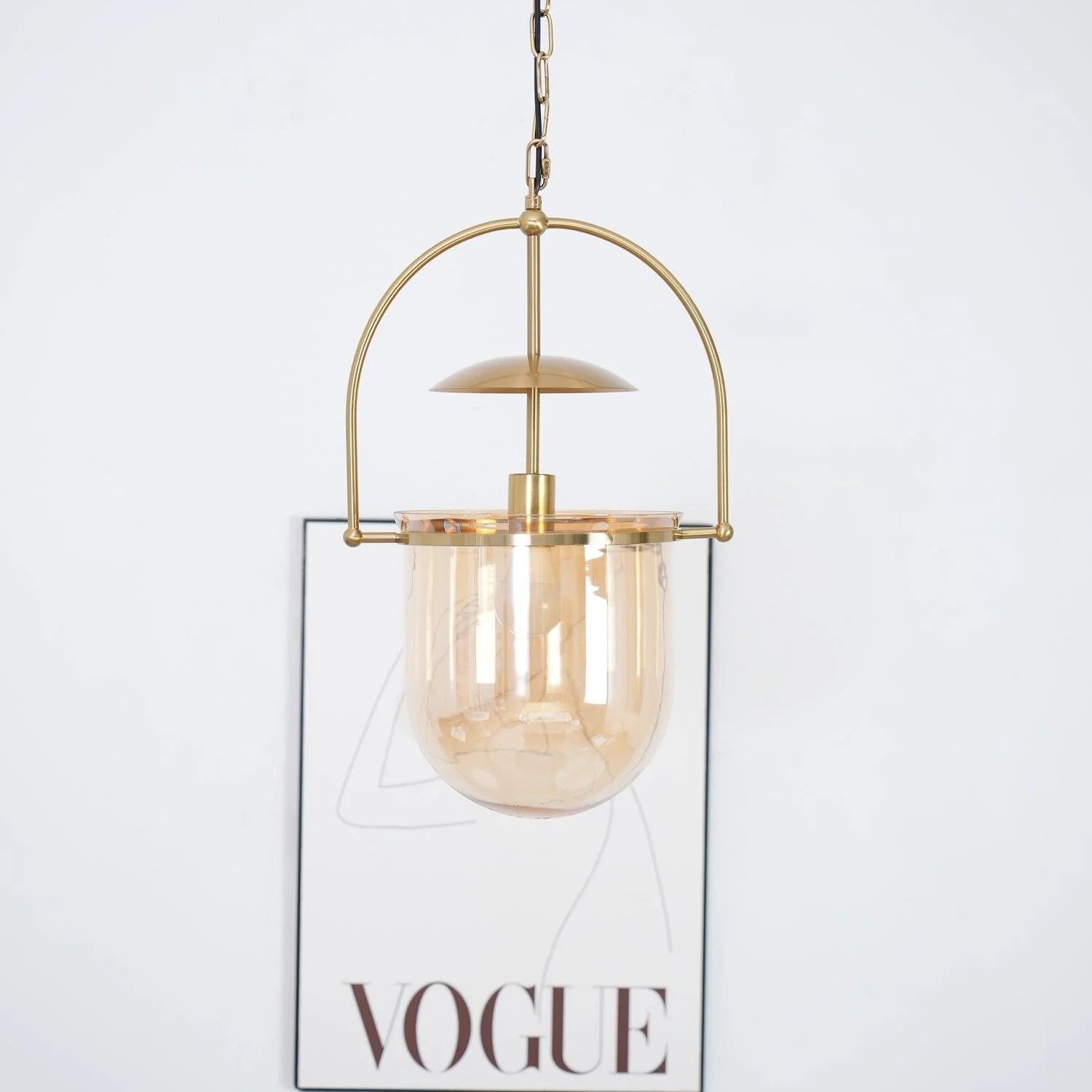 Lampe à Suspension Vintage en Verre