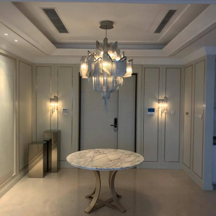 Classic Waterfall Aluminum Chain Chandelier