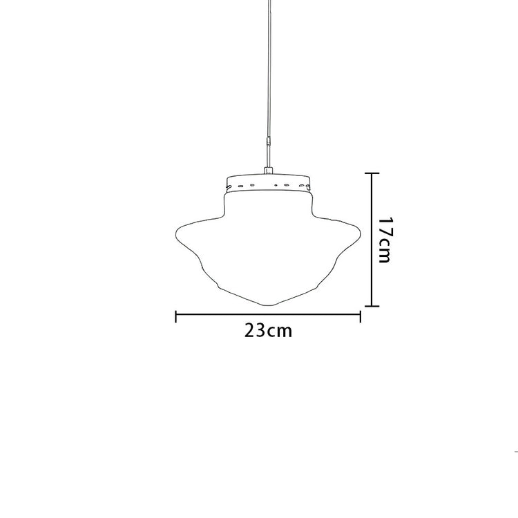 Vintage Frosted Glass Pendant Light