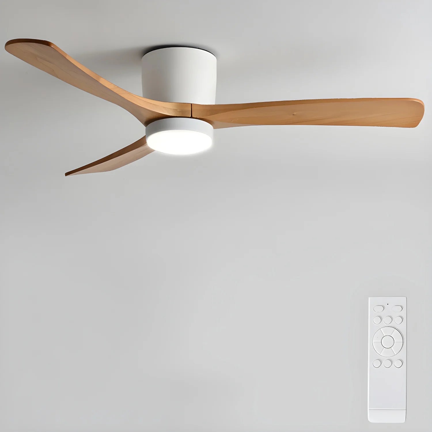 Lampe de ventilateur de plafond moderne WoodAura