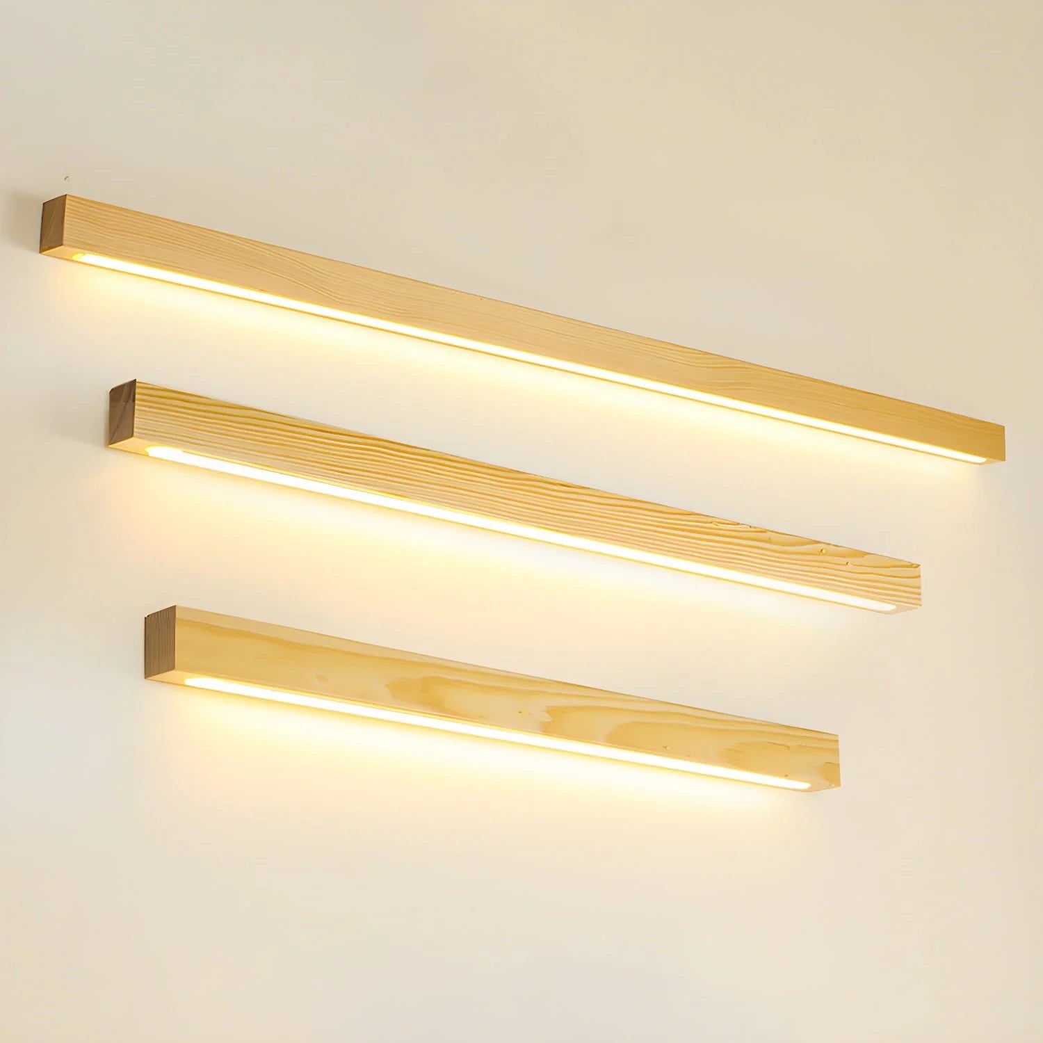 Lampada da parete contemporanea in legno Arlo