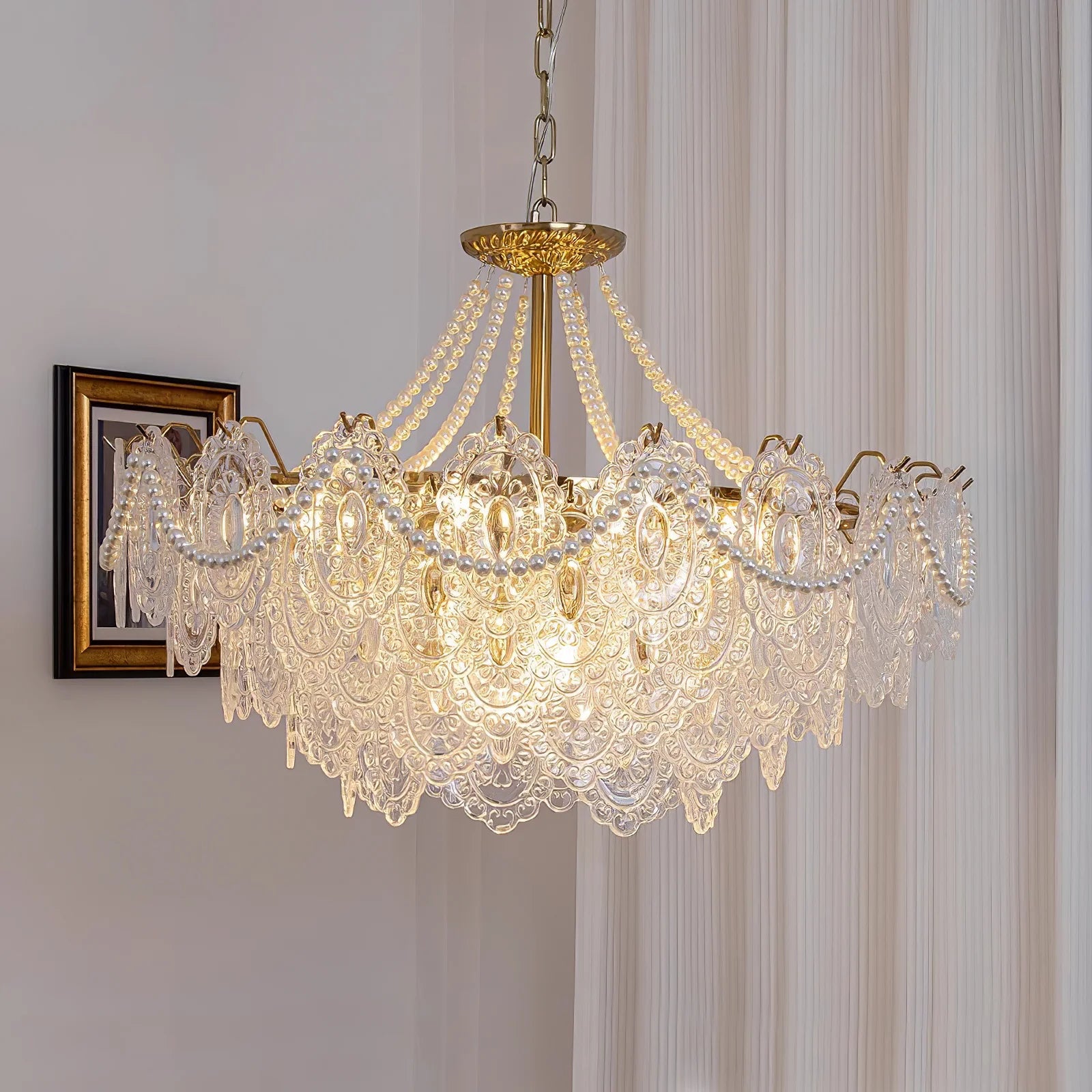 Lampadario in vetro Serenity