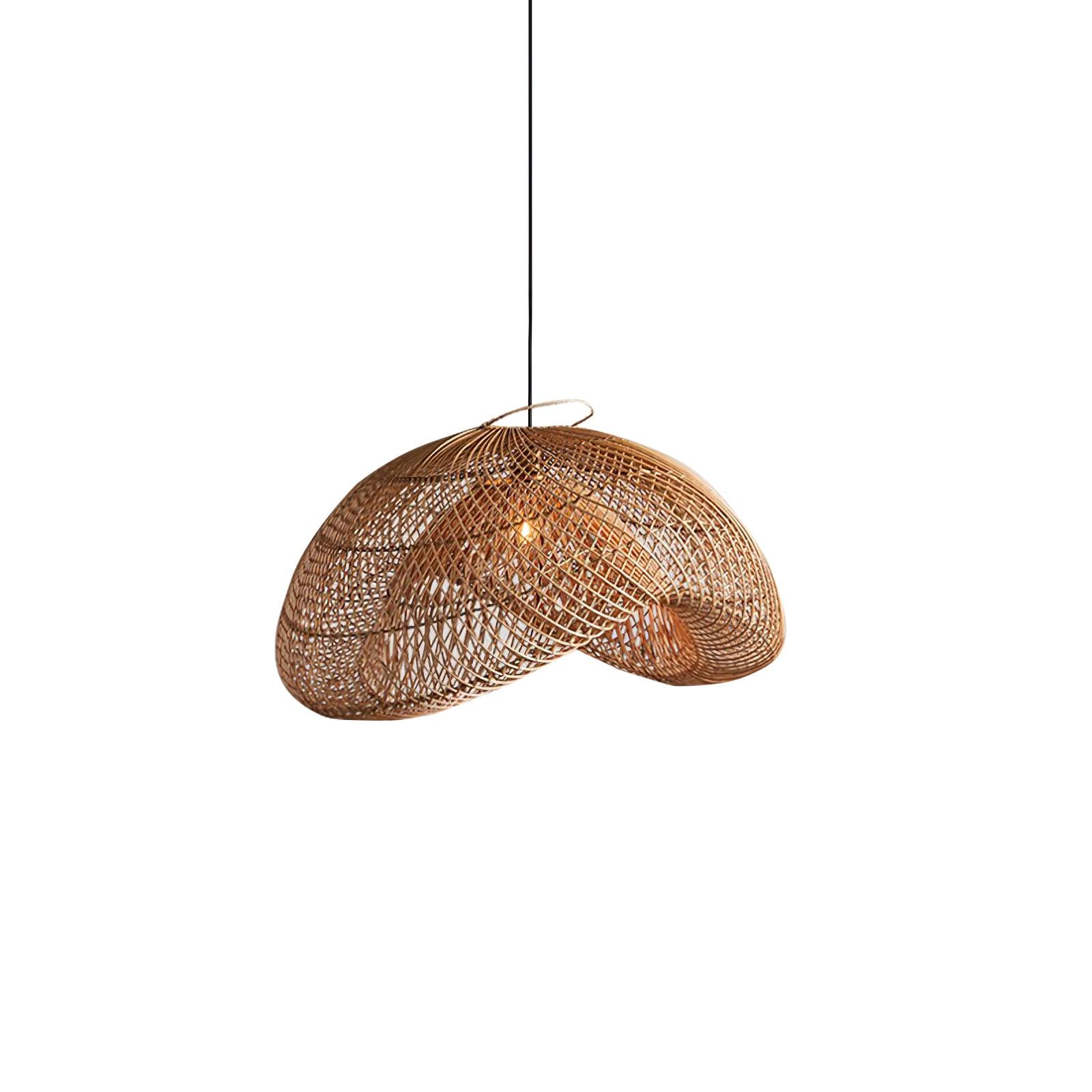 Lampada a sospensione Curva in rattan
