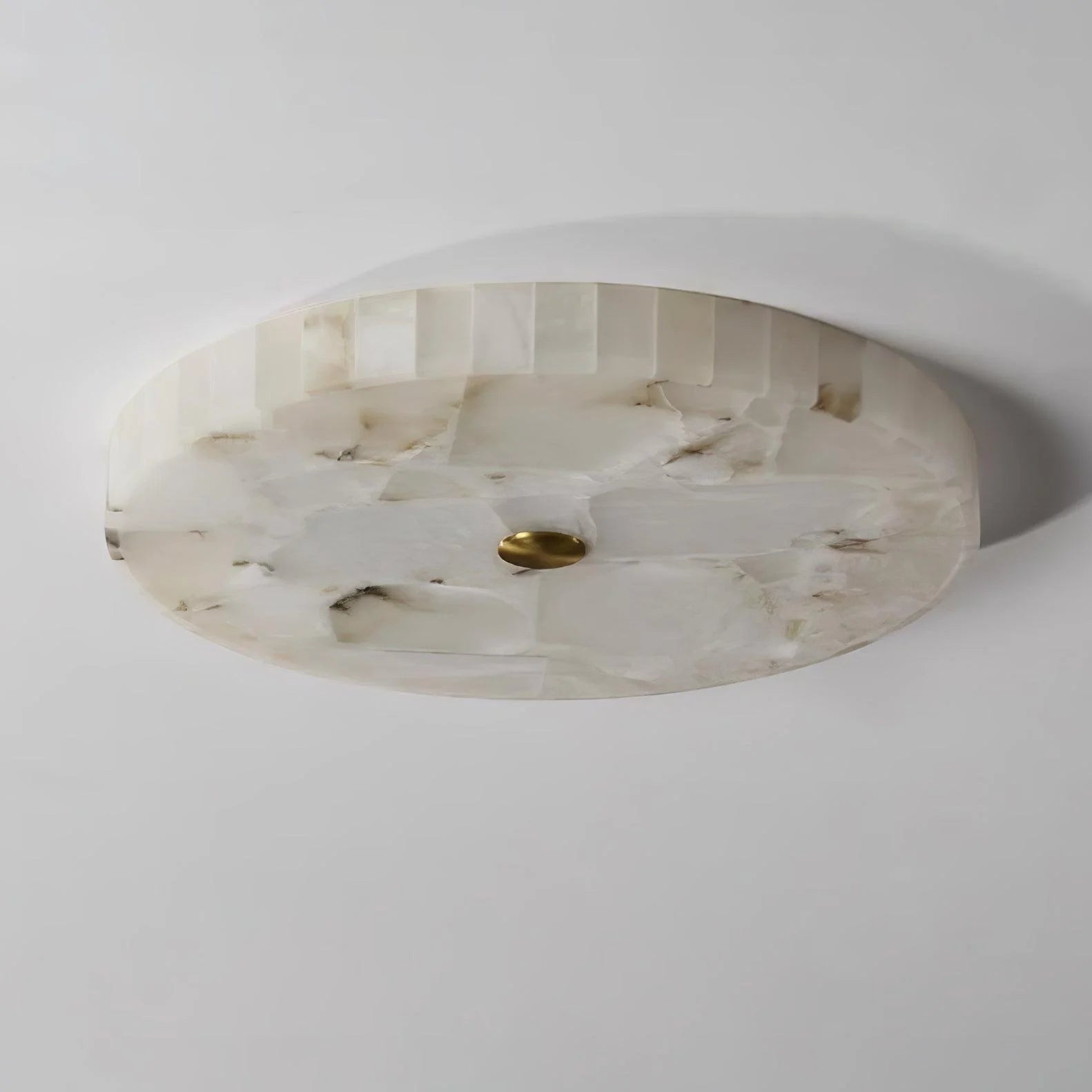 Classical Round Alabaster Ceiling Light