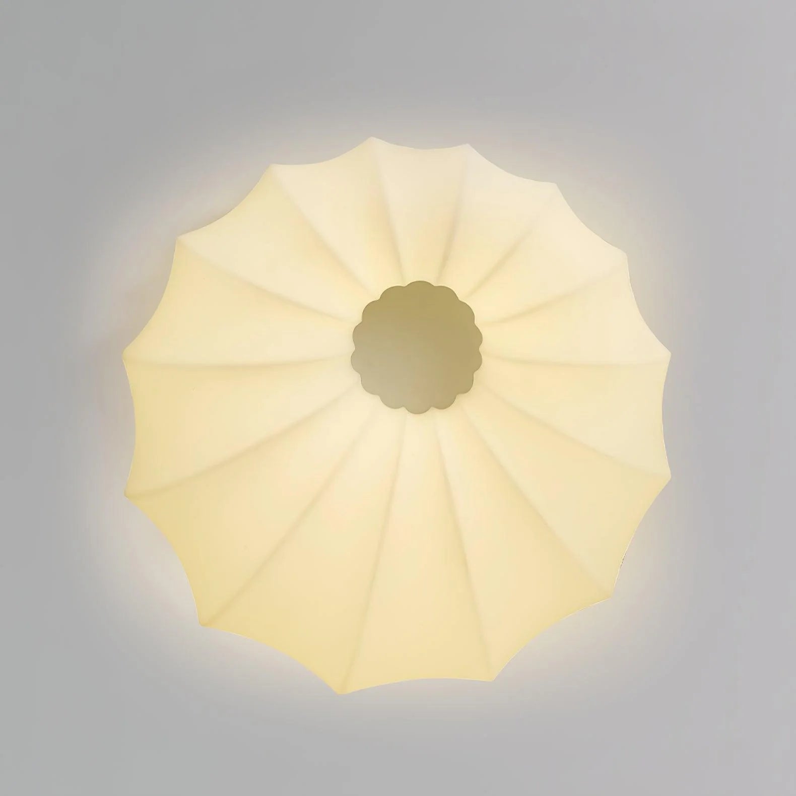 Minimalist Creamy Pumpkin Flush Mount Light