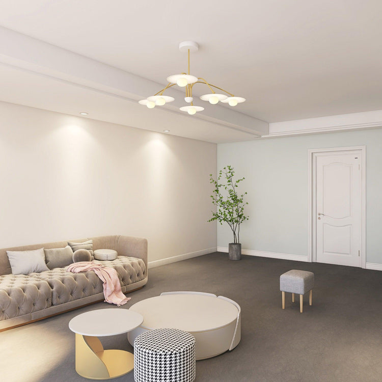 Elegant champignonglas lysekrone