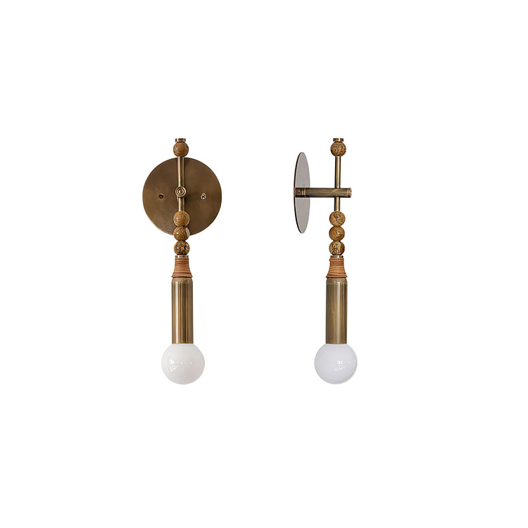 Klassisk cylindrisk stang marmor væglampe