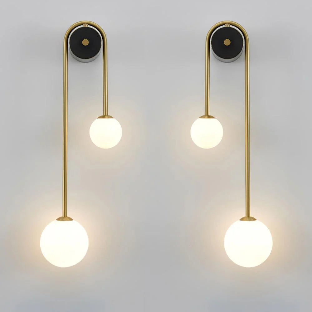 Luce murale dell'arco dorato