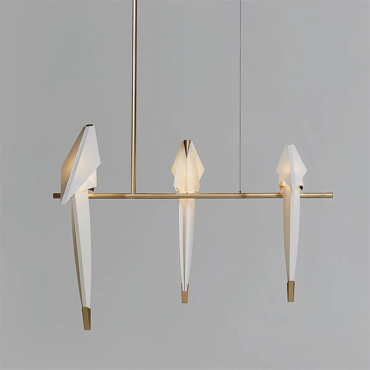 Classic Origami-Bird Acrylic LED Chandelier