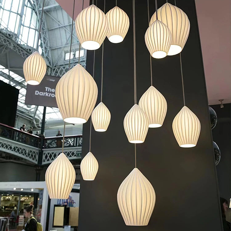 Trendy afrundet oval keramisk pendel