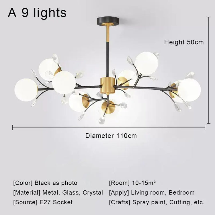 Nordic Creative Minimalistisk Glaslysekrone