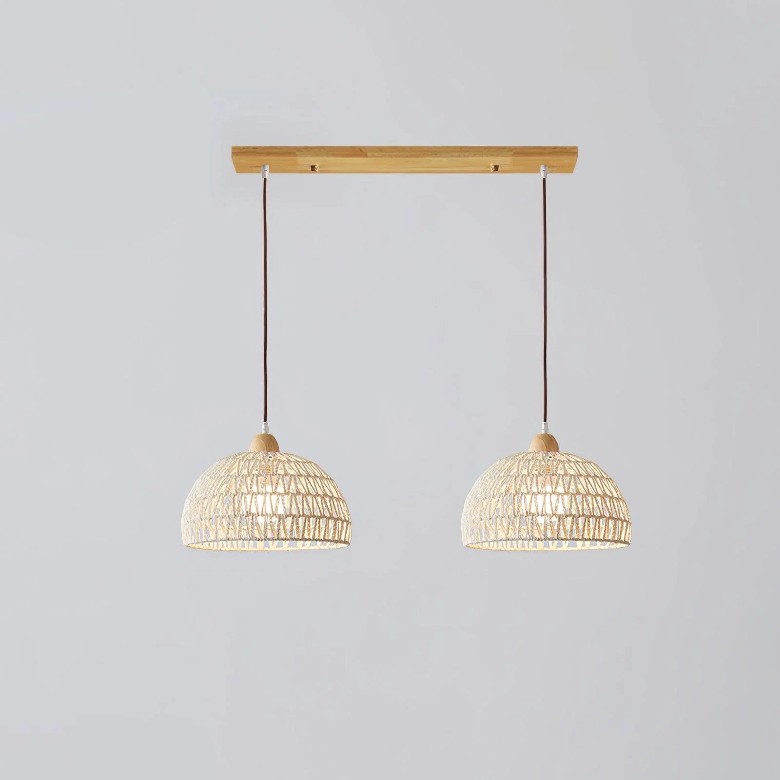 Lampada a sospensione Arco in rattan