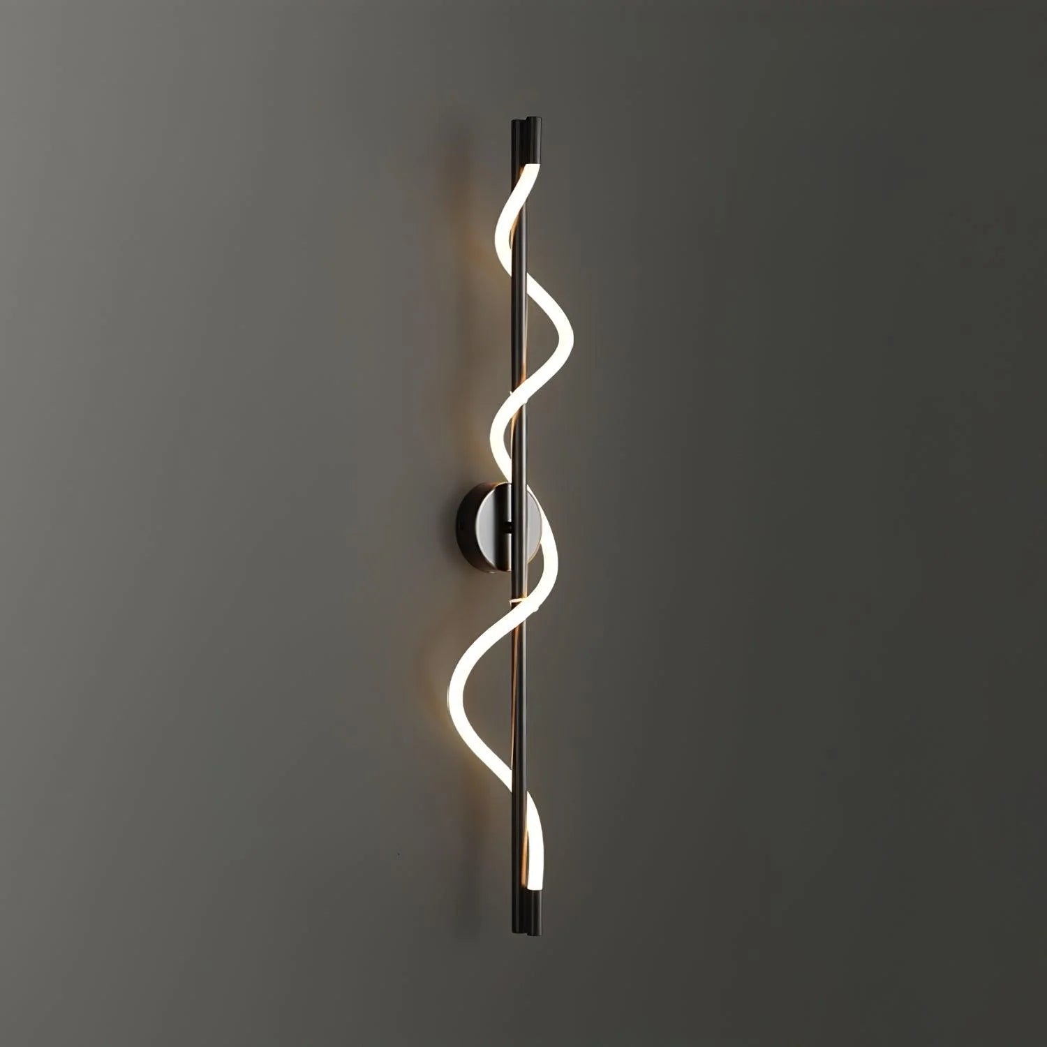 Applique murale en fer au design élégant en spirale