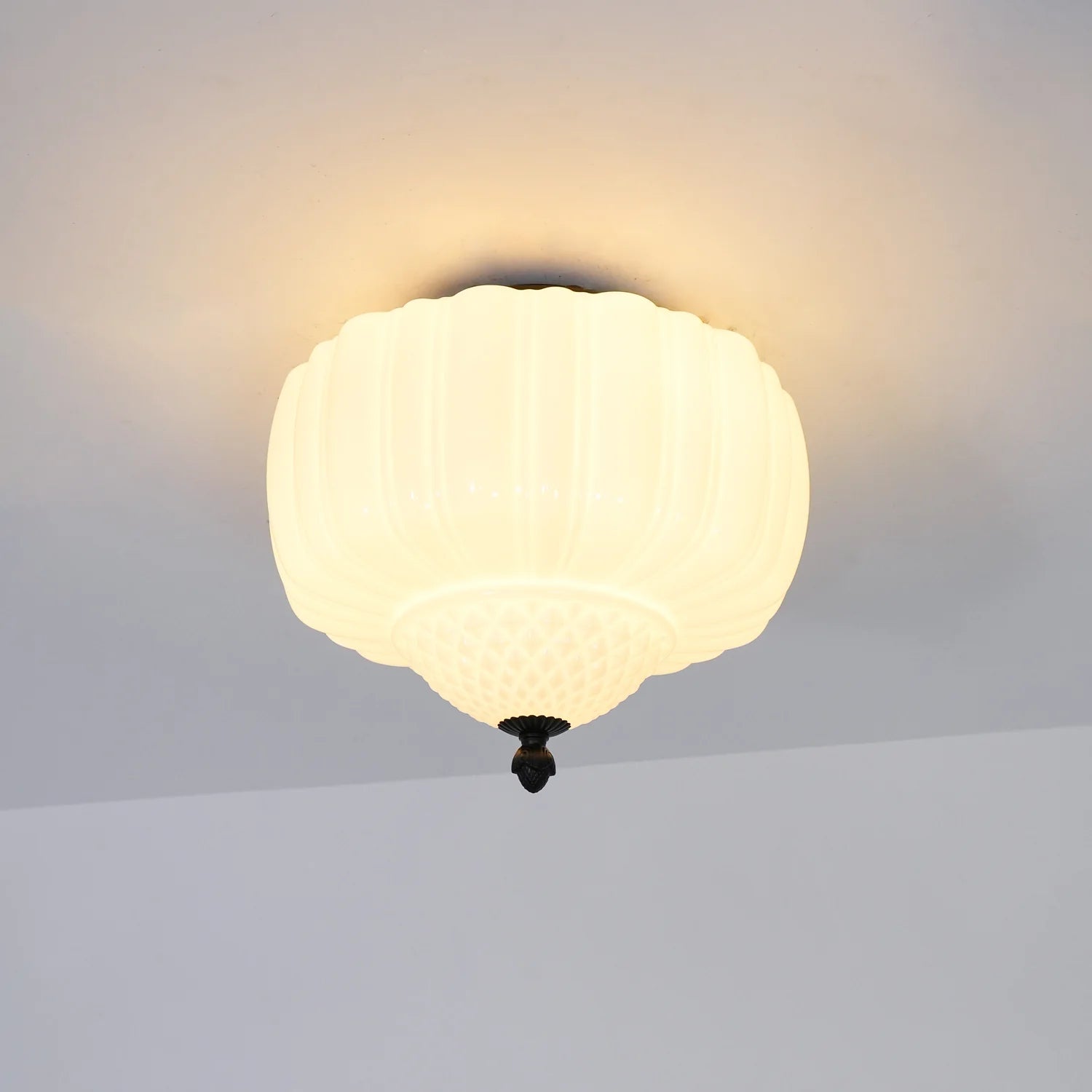 Classic Circular Glass Ceiling Light