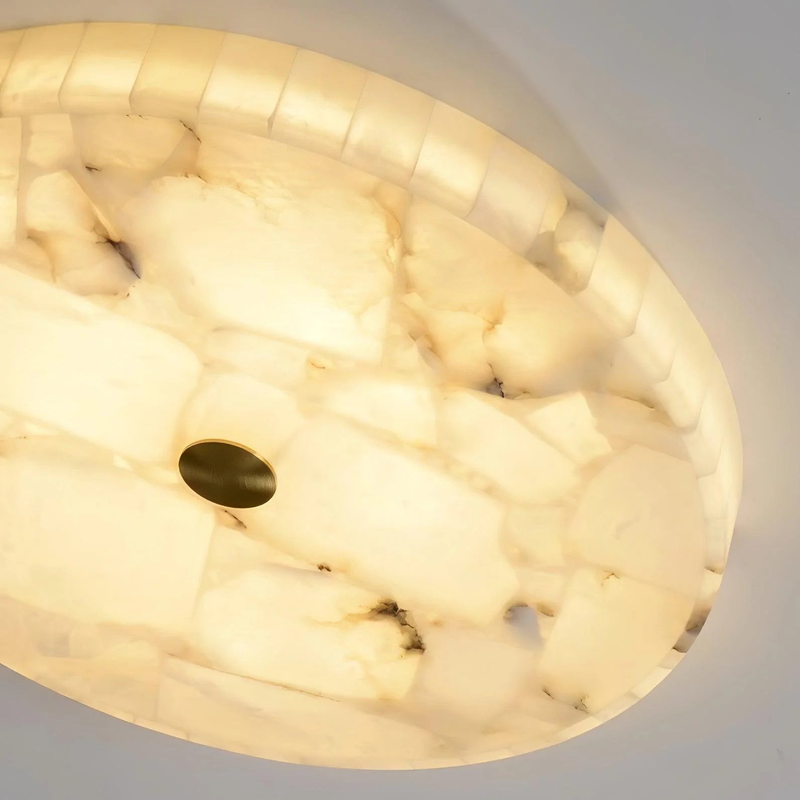 Classical Round Alabaster Ceiling Light
