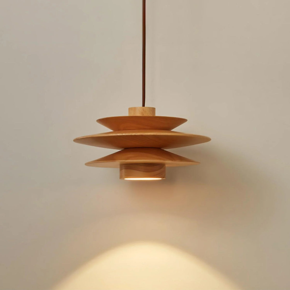 Wooden Cascade Pendant Light