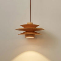 Wooden Cascade Pendant Light