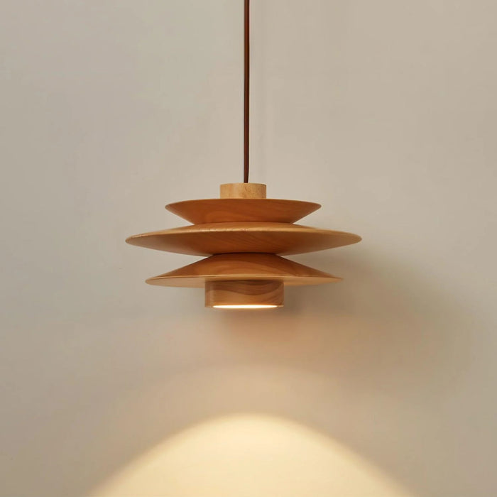 Wooden Cascade Pendant Light