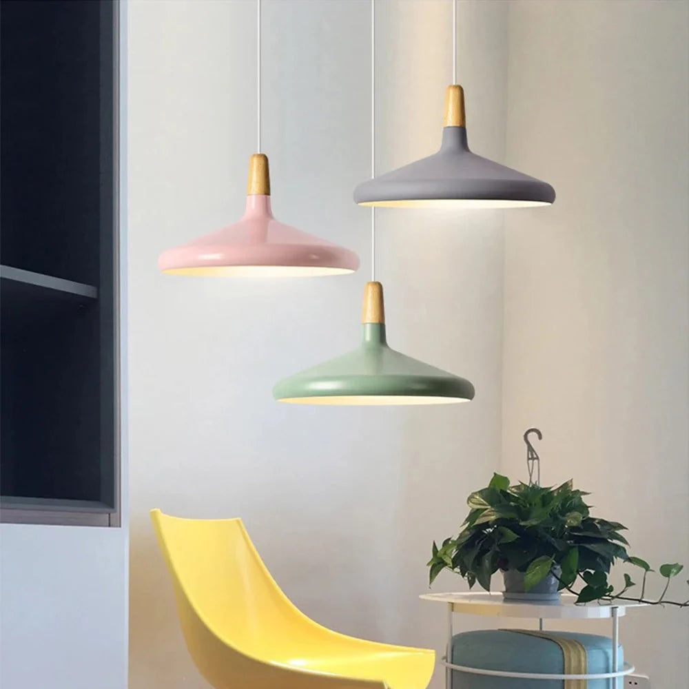 Levendige kegel modern hanglamp