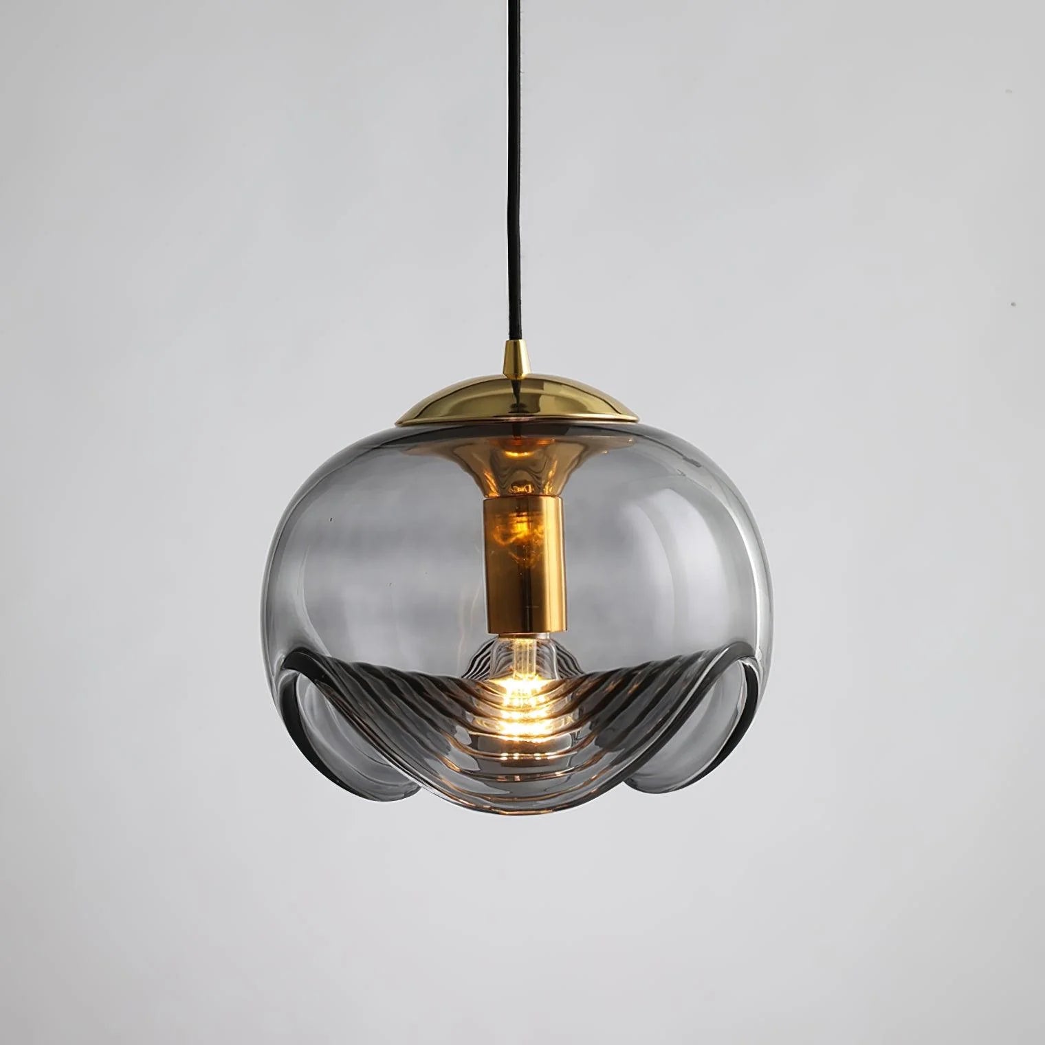 Lampe à suspension en verre à sphère ronde tendance