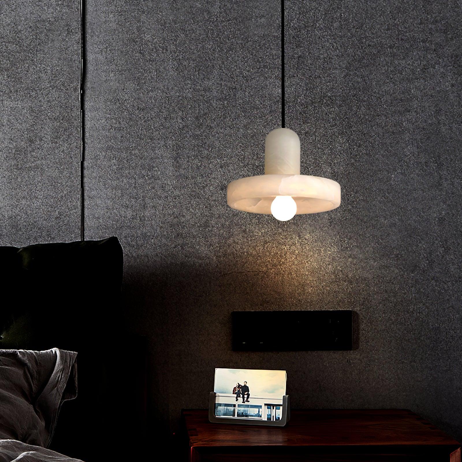 Lampe à suspension ronde moderne en marbre