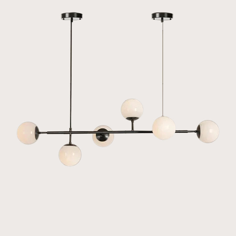 Moderna lampada a sospensione a sfera in vetro