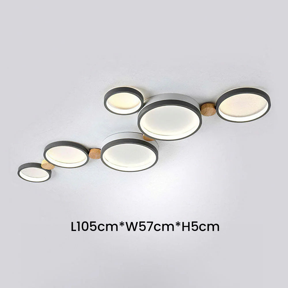 Plafonnier LED circulaire en fer artistique