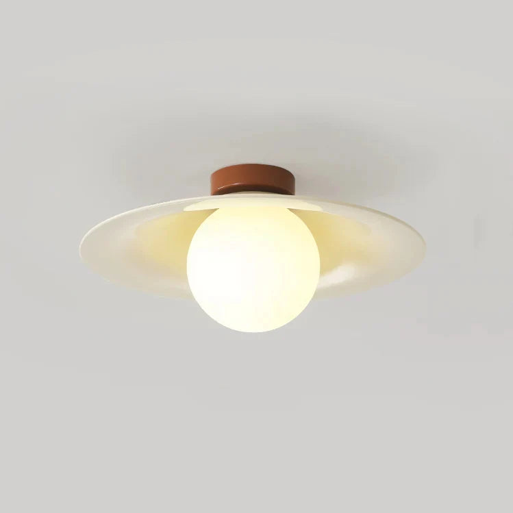 Cream Iron Hallway Ceiling Fixture